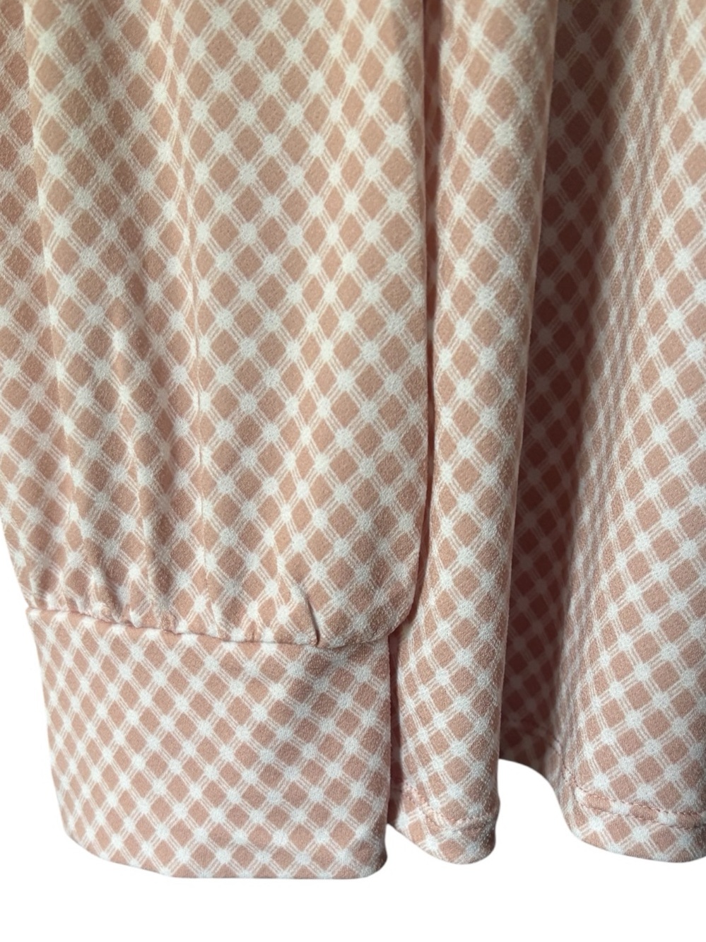 Adrianna Papell Pink Gingham Keyhole Back Blouse - Picture 2 of 9